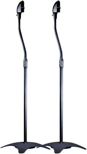 Inc. 744110748468 Satellite Speaker Floor Stands -black Pair Supports Up To 5 Lbs. Each Height