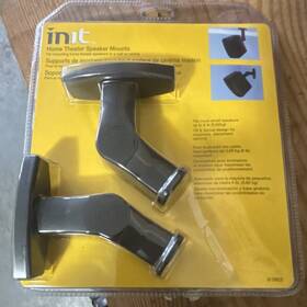 Nt-spkr2 Init Home Theater Speaker Wall Mount Brackets Pair Tilt Swivel Black