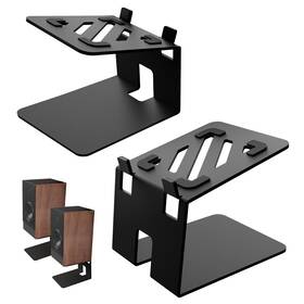 B0cl9k2b88 Jiffypoint Desktop Speaker Stands With Vibration Absorption Pads Metal Bookshelf