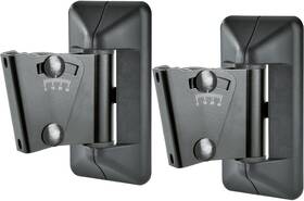 24472.000.55 K&m 2447255 Speaker Wall Mount And Cover Set - Black 2-pack