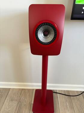 Ls50 Kef 637203046735 S2 Speaker Floor Stands For Wireless Ii Meta Etc. Models Pair Red