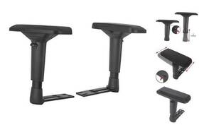 Kei 707568576038 Replacement Adjustable Arms Armrest Pair Upright Bracket With Pads Fits Most 4d