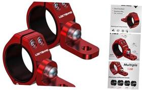 C14d-red Loktenwo 2 Pcs Solid Heavy Whip Light Mount 360 Adjustable Bar Mounting Bracket