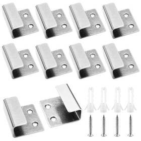 Hao02175 Luomorgo 10 Pcs Tile Display Wall Hanger Stainless Steel Medium Silver