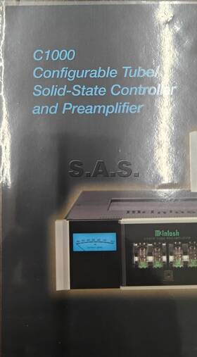 C-1000 Mcinosh Labs C1000 Mcintosh Oem Tube Stereo Preamplifier Product Brochure - Mint