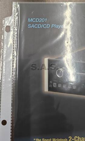 Mcd-201 Mcinosh Labs Mcd201 Mcintosh Oem Sacd/cd Player Product Brochure - Mint