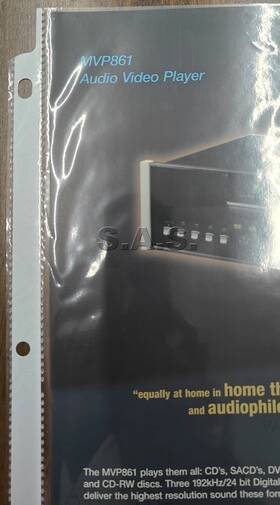 Mvp-861 Mcinosh Labs Mv-861 Mcintosh Oem Mvp861 Audio Video Player Product Brochure - Mint