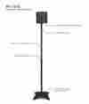 Mi-1214 Unbranded Mount-it Universal Floor-standing Speaker Stands 2 Black