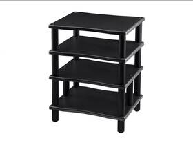 139165 Monoprice Monolith 4 Tier Audio Stand Xl - Black Each Shelf Supports Up To 75 Lbs