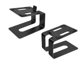 144897 Monoprice Tilted Metal Desktop Bookshelf Speaker Stands With Anti Vibration Pads
