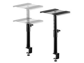 600024 Monoprice Clamp-mounted Desktop Studio Monitor Stands Pair 22 Lbs Max Weight