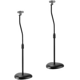 Mount-it 313114770753 Height Adjustable Speaker Floor Stands Black Set Of 2