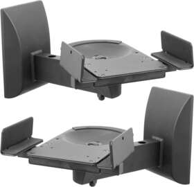 Mount-it 695640736893 Speaker Wall Mounts Pair Of Universal Side Clamping Bookshelf Mounting