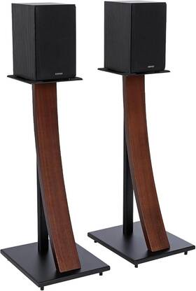 Ex-290fe Mounting Systems 313090183141 One Pair Fixed Height Universal Speaker Floor Stands With Real Wood - Espresso