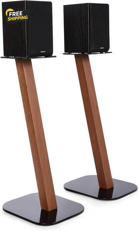 Ex-610c Mounting Systems 445027486476 One Pair Fixed Height Universal Speaker Floor Stands - Cedar 610 Series