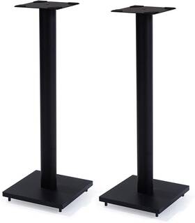 Ex-310fmb Mounting Systems 744759397355 One Pair Fixed Height Universal Speaker Floor Stands With Faux Carbon Fiber Base