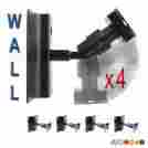 Hdl001 Msb003 Avgear Four 4 Universal Speaker Wall Mount Brackets Swivel Ball New 091037352613