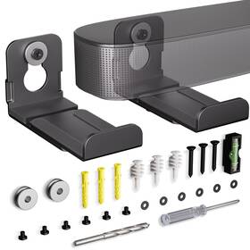 Ty101-01 Muakioy Sound Bar Mounts Under Tv Universal Speaker Wall Mount Shelf Depth Adjustabl