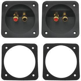 Sbtcbpc-80x80-2 Mutai Speaker Box Terminal Cup 2pcs 80x80mm 2 Way Binding Post Sq