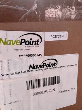00300545 Navepoint 19 Inch Rack Mount 4u Locking Drawer Audio Dj Server
