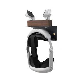 Nvsvrwm002 Nirvash Walnut Wood Vr Headset Wall Mount Holder Storage Stand Hook For Meta/
