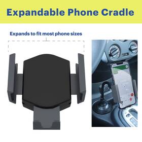 100075737 No . Expandable Smartphone Gooseneck Cup Holder Phone Mount Black