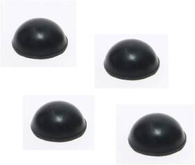 Omama 829802554883 Hi-fi Silicone Isolation Feet - 8 Pc Rubber Hemisphere 16mm Black