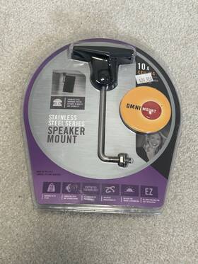 1001077bk Omnimount Omni Mount Stainless Steel Series Speaker Brand New In Box