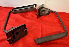 1912c Omnimount Pair Of Black Systems Adjustable Speaker Wall Mounts Large