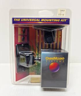 Omnimount 728901000058 Vintage New Omni Mount Systems Universal Speaker Mounting Kit Black Sealed