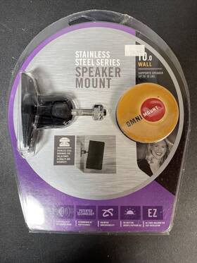 Omnimount 728901007781 Omni Mount Stainless Steel Series Wall Ceiling Speaker Mounts 10.0 - Black Usa