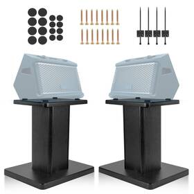 Oukmic 810038373621 Pair Bookshelf Speaker Stands 12 Inch Tall Heavy Duty Desktop Rear Fo