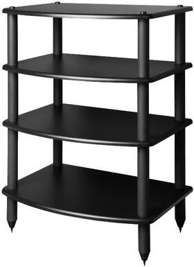 Pangea Audio 815414014792 Vulcan Four Shelf Rack Media Stereo Stand Black Only
