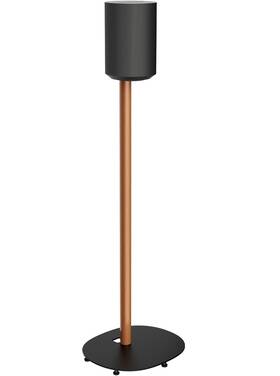 Pegzone 445033814881 Speaker Floorf Stand For Sonos Era 300 And 100 Fixed Height Black Walnut