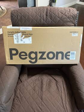Pegzone 744759215406 Adjustable Height Speaker Stands Compatible With Sonos Era 300 And 100 Heig