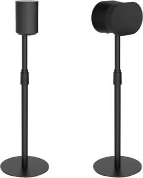 Hw1156bk-2 Pegzone Adjustable Height Speaker Stands Compatible With Sonos Era 300 And 100 Heig