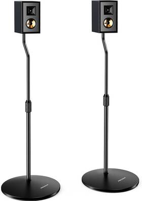 Perlegear 313049390378 Adjustable Speaker Stands 28 Inch -38 Tool-free Floor For Small Bookshelf &