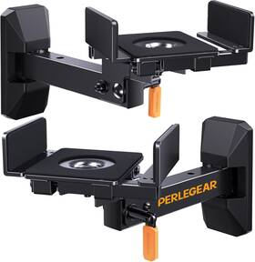 Perlegear Pgsm02b Wall Mounts - Pre-assembled Bookshelf Speaker Mount With Cushioned