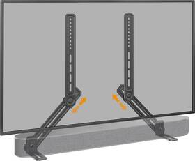 Pgsm04b Perlegear Soundbar Mount With Adjustable Height Sound Bar Up To 15 Lbs S