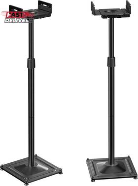 Perlesmith 744110906448 Universal Speaker Stands For Surround Sound -height Adjustable Extend