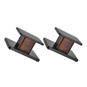 Peroup 609044659979 2x Wood Speaker Stands 5.9 Inch 15cm Hollowed
