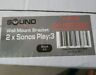 Play3-twin-blk Soundbass New Sonos Play Wall Mount Twin Pack Adjustable Swivel