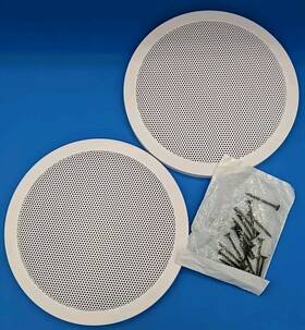 Rh-4002-8-2-a Reliable Hardware Company 2 8-3/8 Inch Round White Surface Mount Speaker Covers With Screws