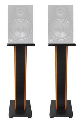Apm8b Rockville 613816413393 2 28 Inch 2-tone Studio Monitor Speaker Stands For