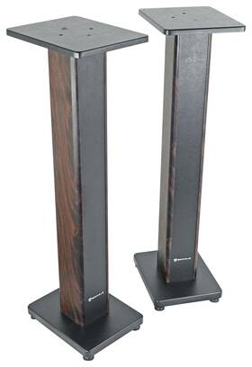 Rockville 810095682636 Pair Rhtsd 36 Inch Dark Wood Grain Bookshelf Home Theater Speaker Stands