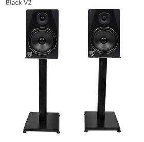 Rs21b-v2 Rockville Pair Rs21b 21 Inch Steel Bookshelf Speaker/studio Monitor Stands - Black