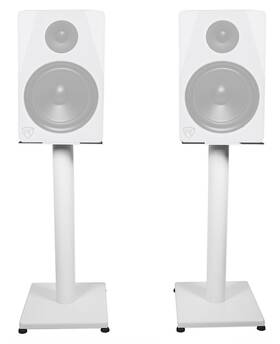 Rs21w Rockville Pair 21 Inch Steel Bookshelf Speaker/studio Monitor Stands - White