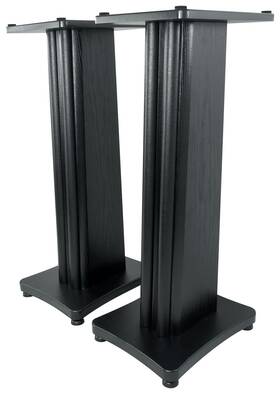 Ss28b Rockville 2 Black Wood Grain 28 Inch Speaker Stands Fits Presonus Eris E3.5
