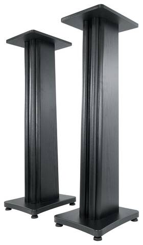 Ls3.5 Rockville Ss36b 2 Black Wood Grain 36 Inch Speaker Stands Fits Ifi