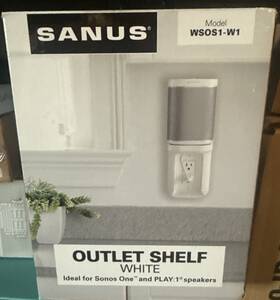 Sanus 717356330896 Outlet Shelf Speaker Mount Holder Covers Cable Management Sonos New